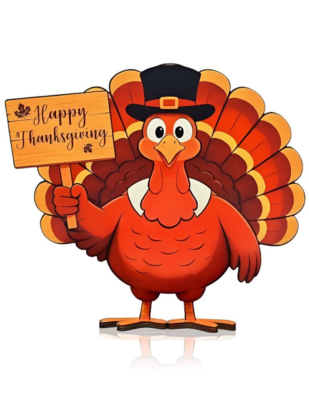 Fall Thanksgiving Wooden Turkey Table Decorations for Home Party Centerpieces